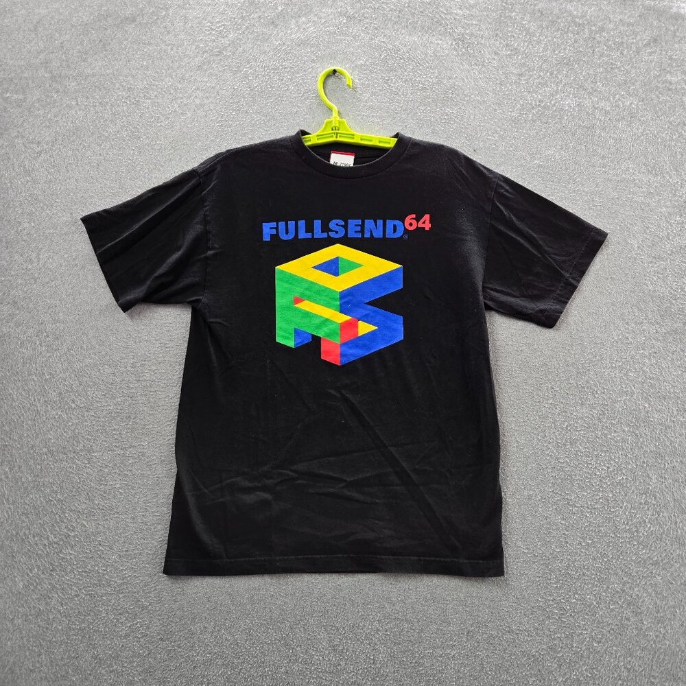 Full‎ Send Men Shirt M Black Graphic Geometric Logo Short Sleeve